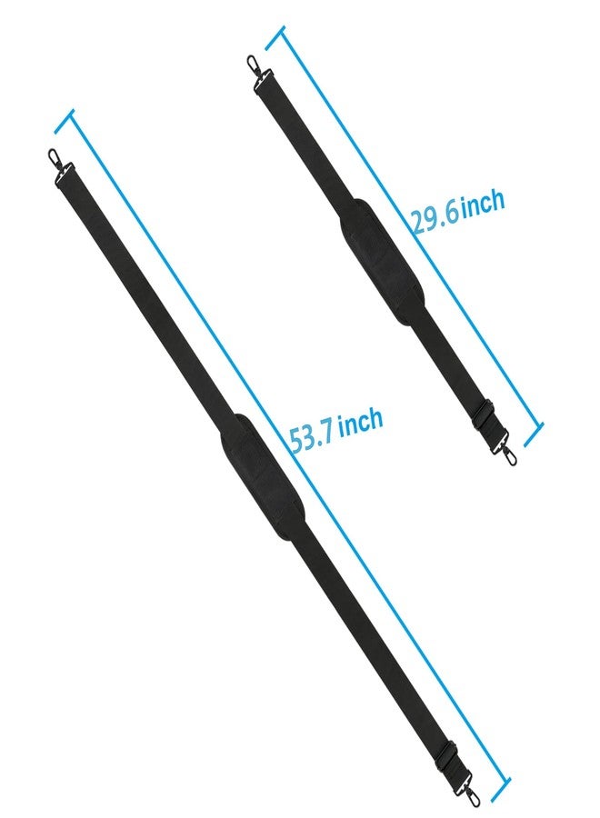Taygeer Shoulder Strap, 52" Universal Replacement Laptop Shoulder Strap Luggage Duffel Bag Strap Adjustable Comfortable Belt with Metal Hooks for Briefcase Computer Messenger Bag Laptop Case, Black - Image 2